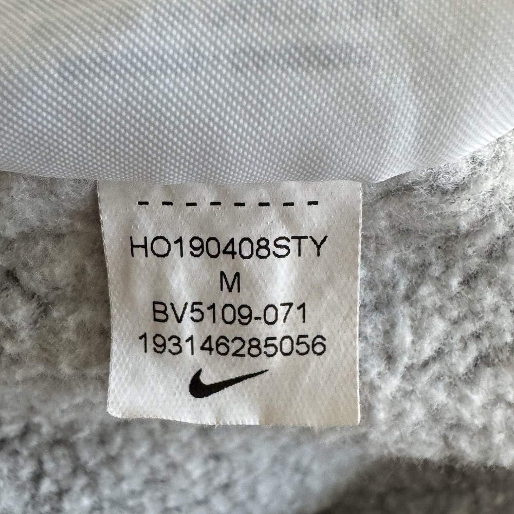 Nike Just Do It Hoodie Sweatshirt Size Medium Gray Pullover Swoosh - READ Flawed - Picture 5 of 12